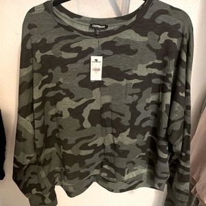 EXPRESS LONG SLEEVE CAMOUFLAGE SHIRT - NWT